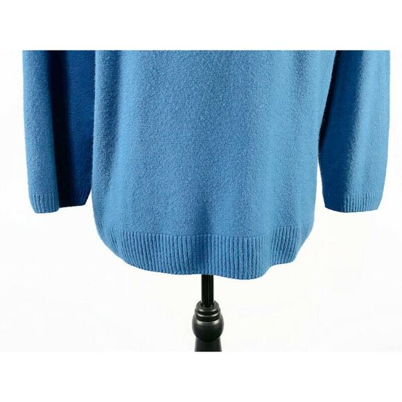 Parisian Works Pullover Top Women's Large Blue 3/4 Sleeves Crew Neck - Picture 7 of 9